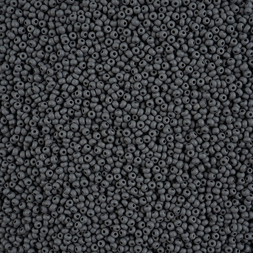 Czech Seed Bead 11/0 Vial PermaLux Dyed Chalk Grey Matte