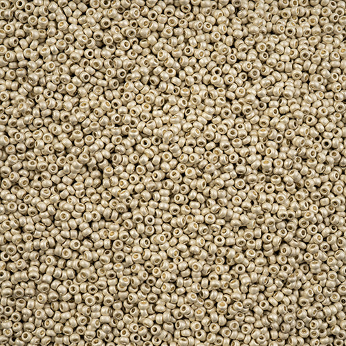 Czech Seed Bead 11/0 Vial White Terra Metallic White