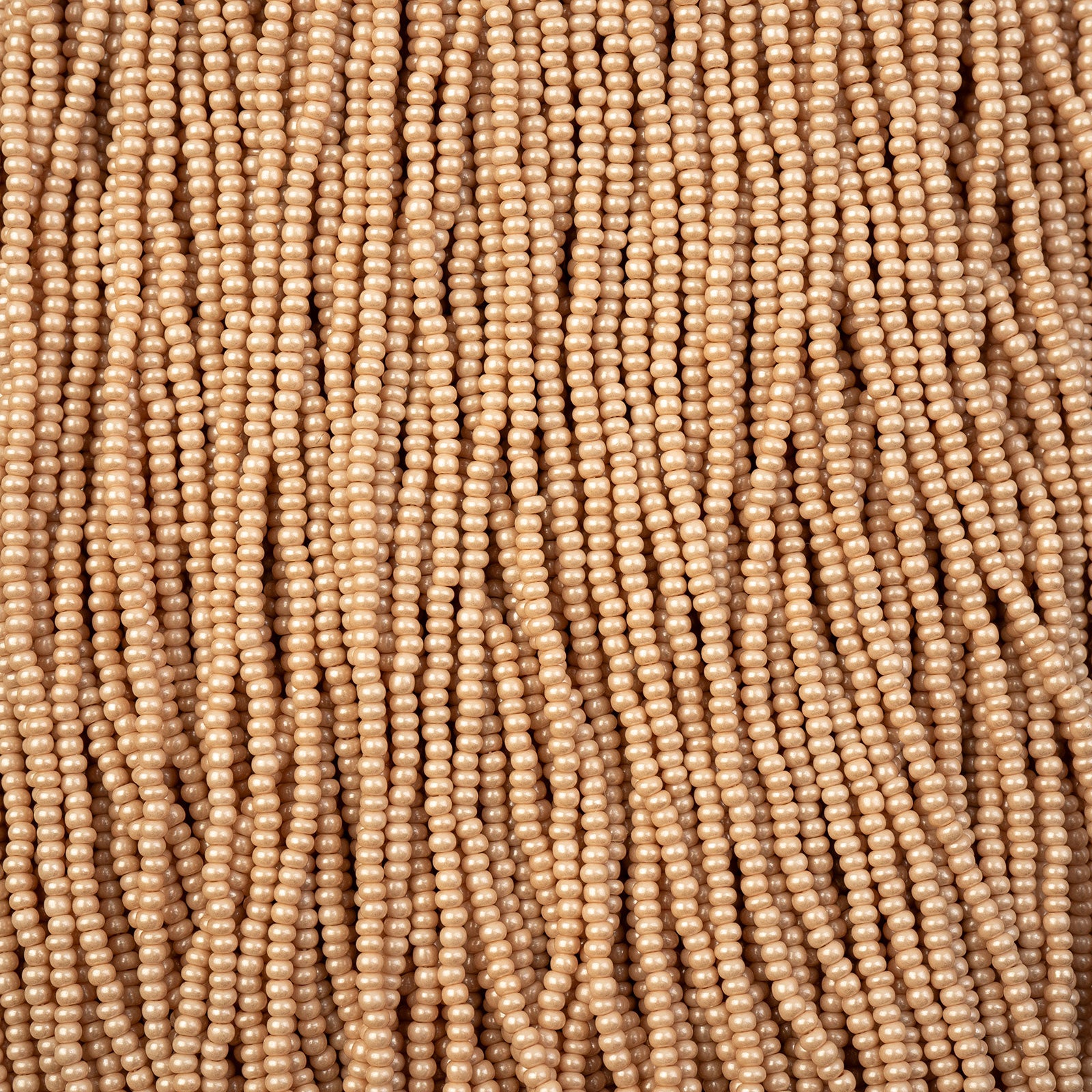Czech Seed Bead 11/0 Pearl Beige Chalk Luster Terra Strung
