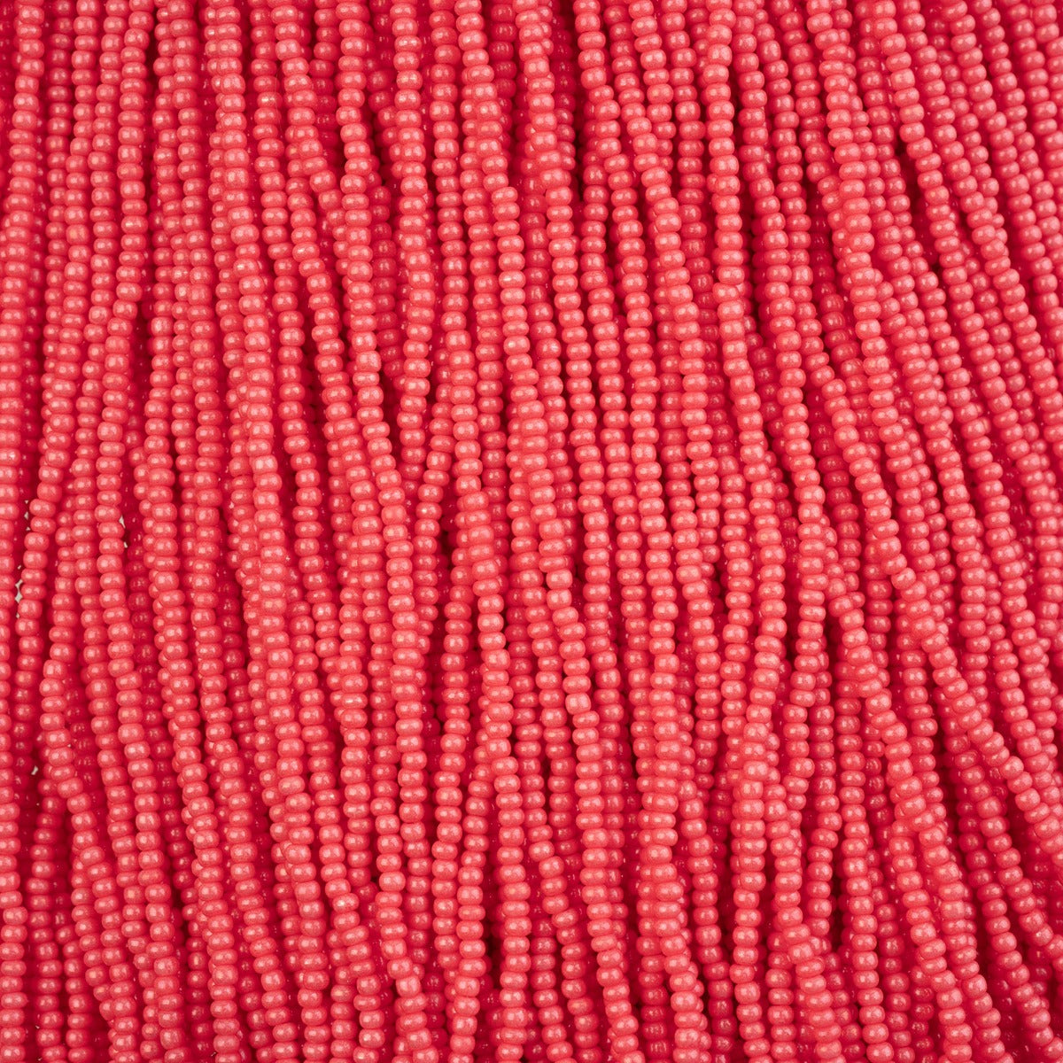 Czech Seed Bead 11/0 Bright Pink Chalk sfinx Terra Dyed Strung
