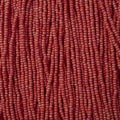 Czech Seed Bead 11/0 Opaque Red Matt Rainbow Strung