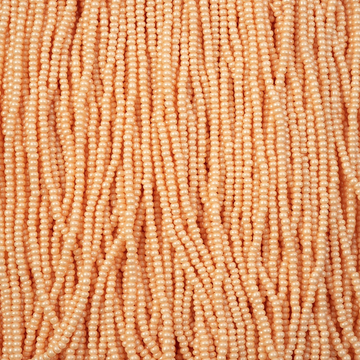 Czech Seed Bead 11/0 Pearl Peach Chalk Luster Terra Strung