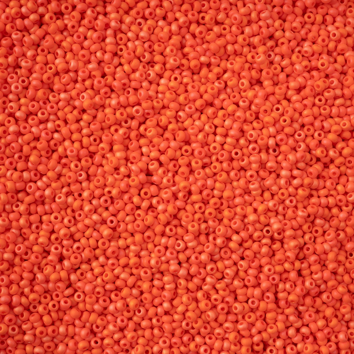 Czech Seed Bead 11/0 Opaque Orange Matte Rainbow 250g Bag