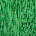 Czech Seed Bead 11/0 Bright Mint Green Chalk sfinx Terra Dyed Strung