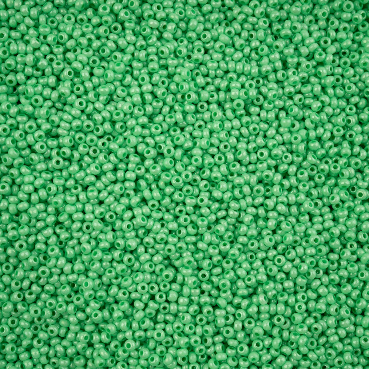 Czech Seed Bead 11/0 Vial Bright Mint Green Chalk sfinx Terra Dyed apx22g