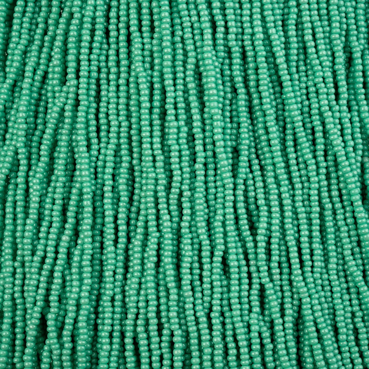 Czech Seed Bead 11/0 Bright Turquoise Chalk sfinx Terra Dyed Strung