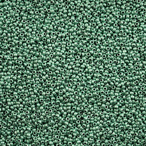 Czech Seed Bead 11/0 Vial Turquoise Blue Terra Metallic Matte