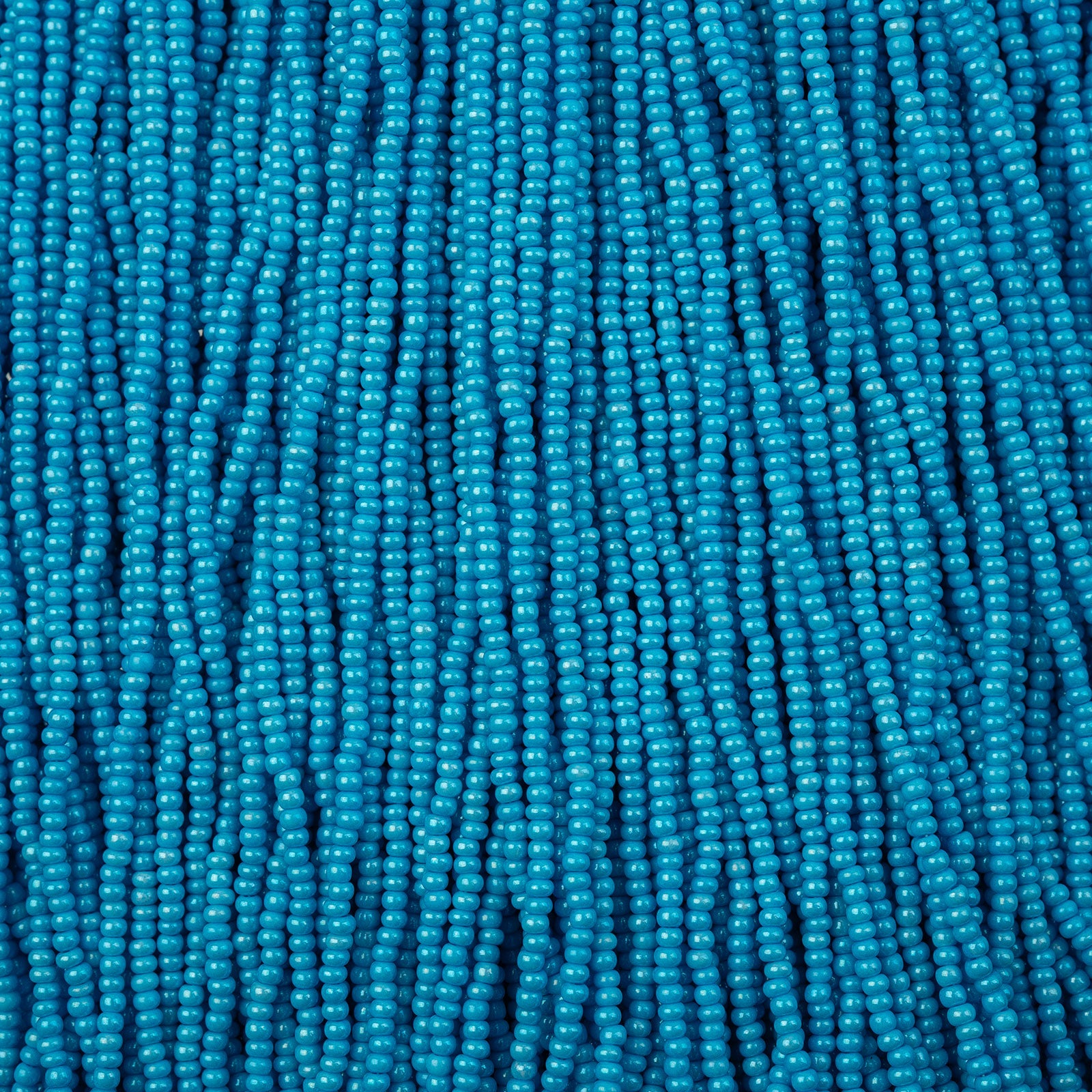 Czech Seed Bead 11/0 Bright Blue Chalk sfinx Terra Dyed Strung