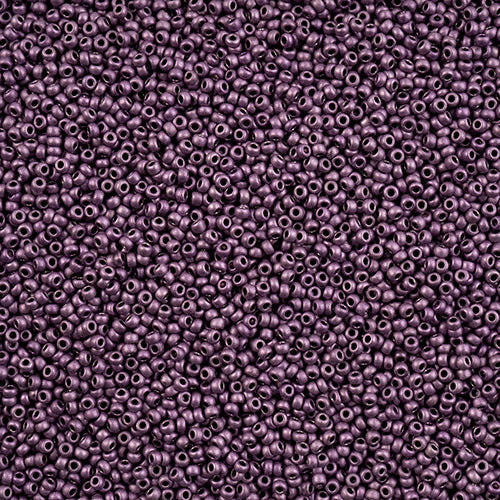 Czech Seed Bead 11/0 Vial Purple Terra Metallic Matte