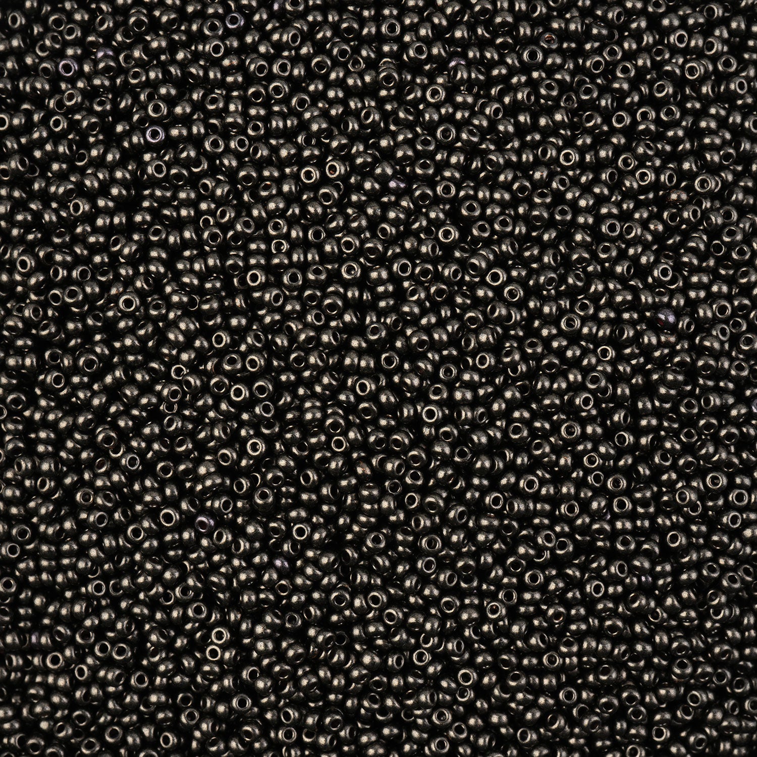 Czech Seed Bead 11/0 Vial Pearl Grey Jet Terra