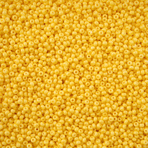 Czech Seed Bead 11/0 Yellow Chalk Dyed Solgel 250g Bag