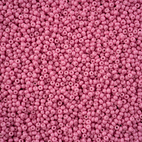 Czech Seed Bead 11/0 Vial  Bubble Gum Pink Chalk Dyed Solgel