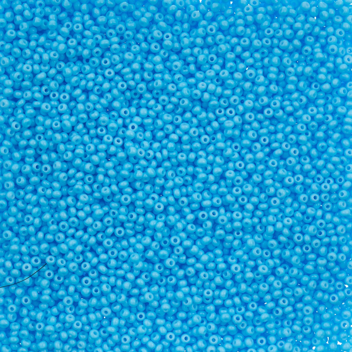 Czech Seed Bead 11/0 Vial Aqua Chalk Dyed Solgel