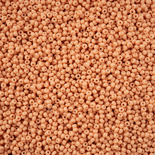 Czech Seed Bead 11/0 Vial Light Brown Chalk Dyed Solgel