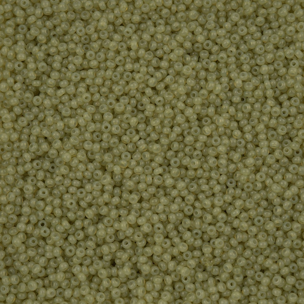 Czech Seed Bead 11/0 Vial Alabaster Avocado Solgel
