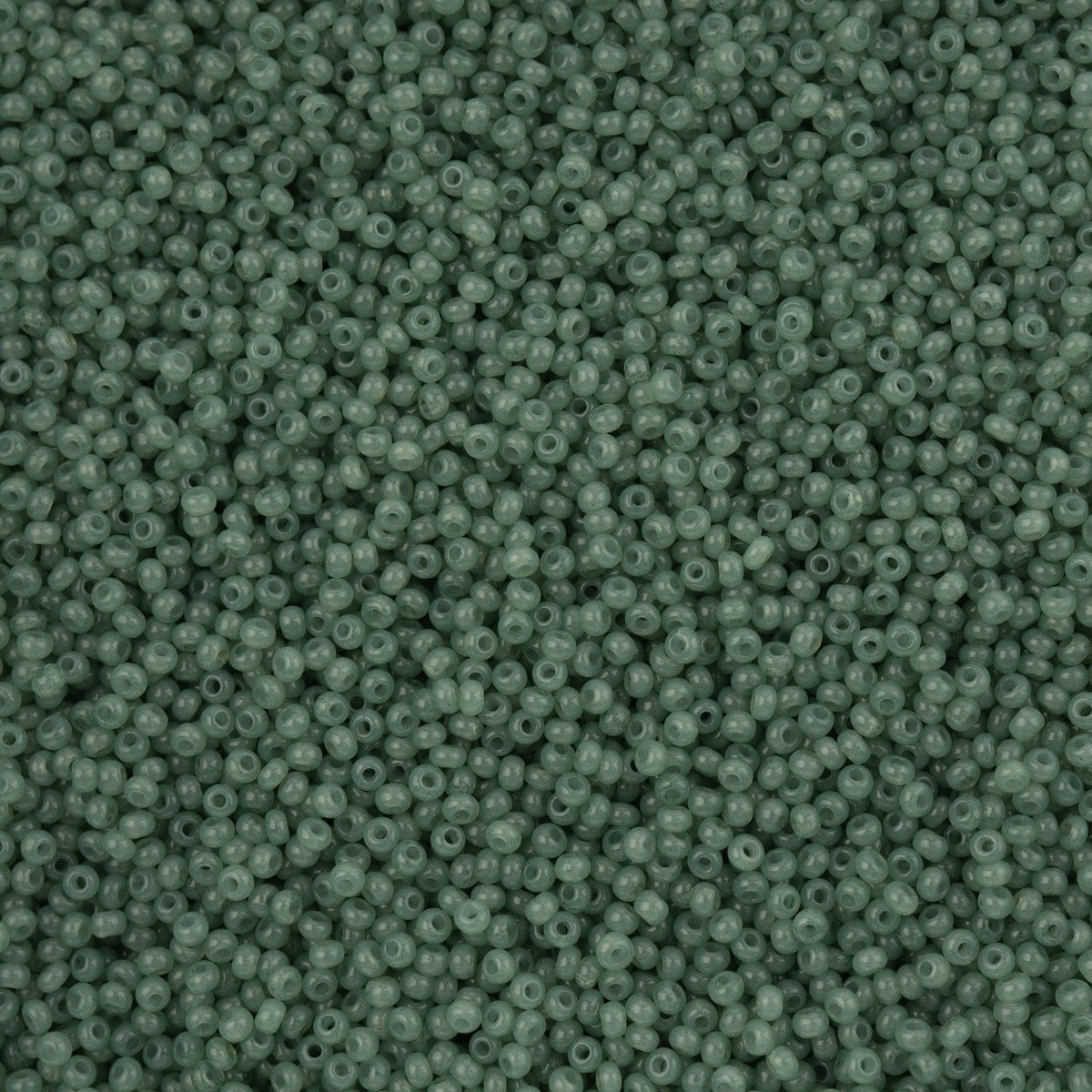 Czech Seed Bead 11/0 Vial Alabaster Eucalyptus Solgel