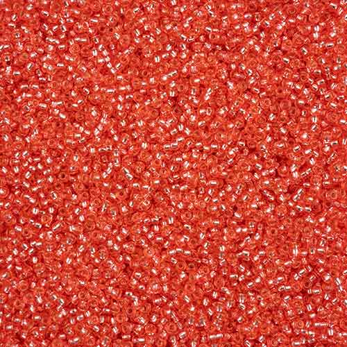 Czech Seed Bead 11/0 Pink Solgel Silver Lined 250g Bag