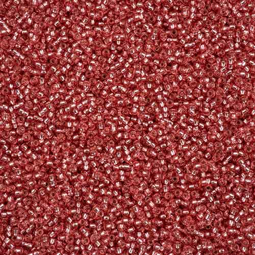 Czech Seed Bead 11/0 Dark Pink Solgel Silver Lined 250g Bag