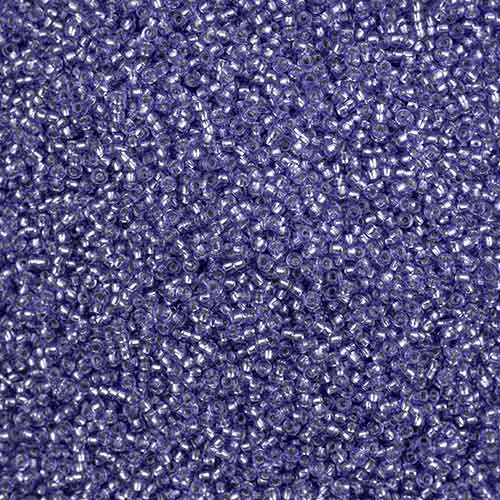 Czech Seed Bead 11/0 Purple Solgel Silver Lined 250g Bag