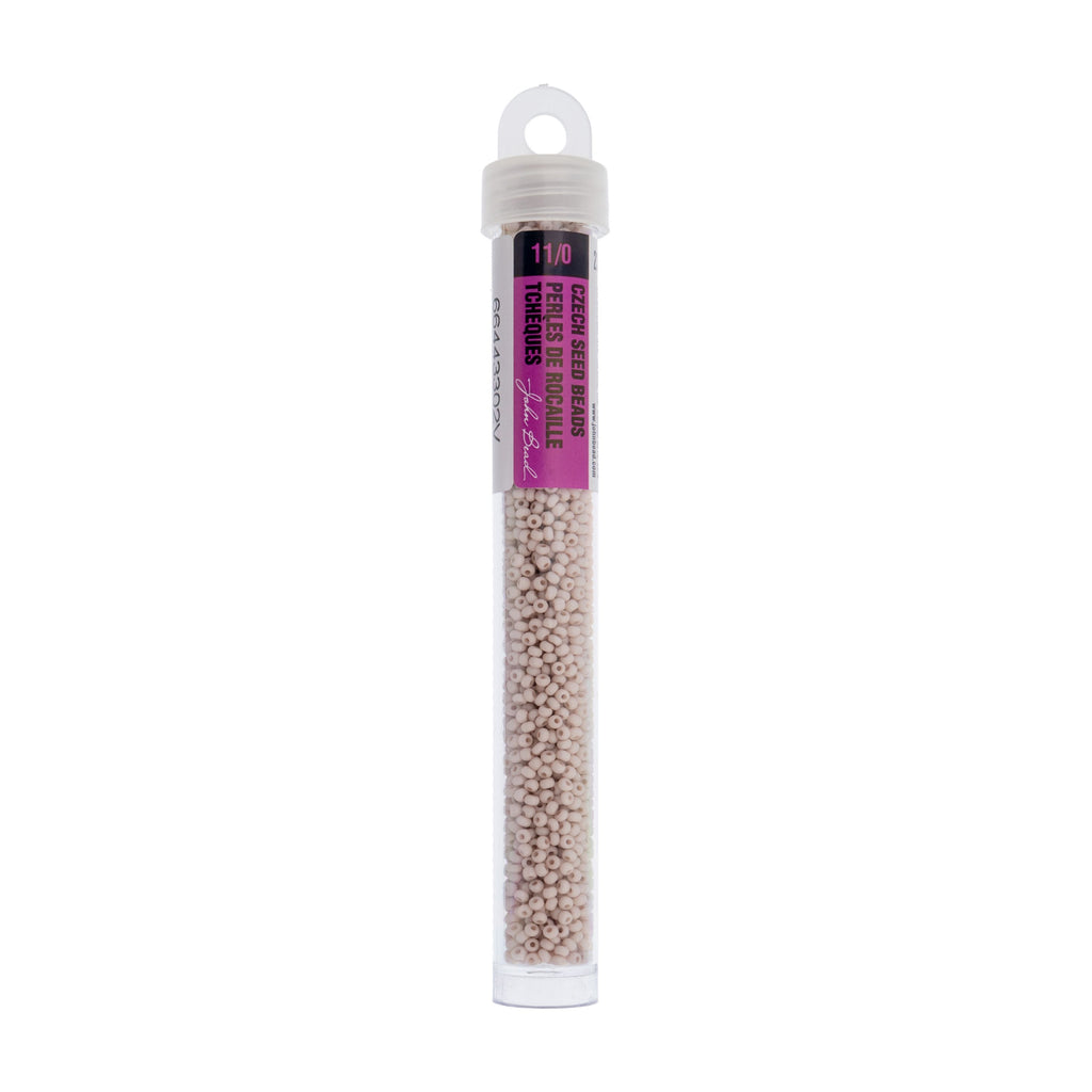 Czech Seed Bead 11/0 Vial Opaque Terra Vista Rose Powder apx. 23g