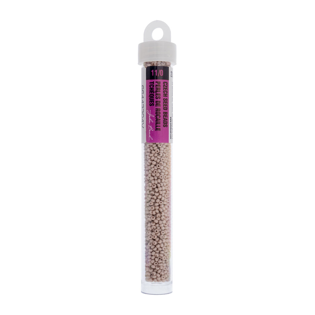 Czech Seed Bead 11/0 Vial Opaque Terra Vista Taupe Rose apx. 23g