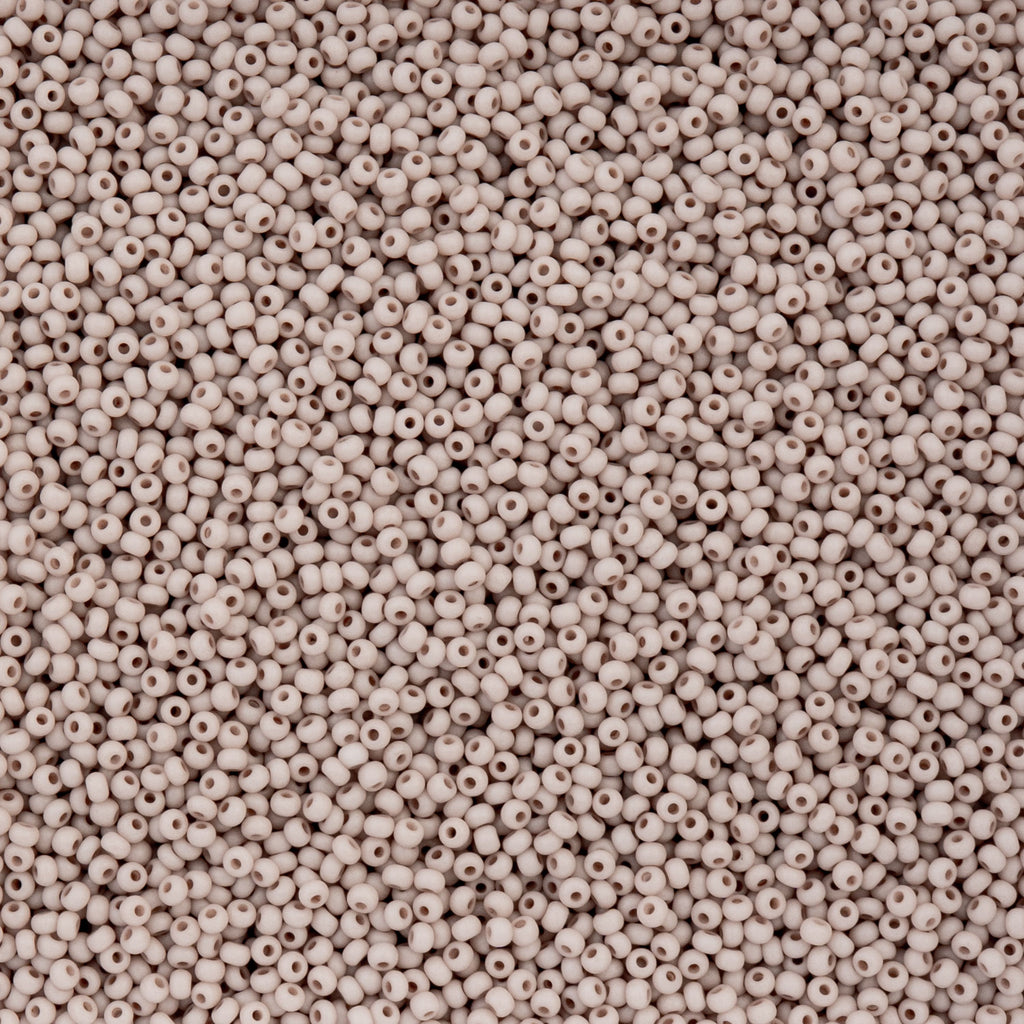 Czech Seed Bead 11/0 Vial Opaque Terra Vista Taupe Rose apx. 23g