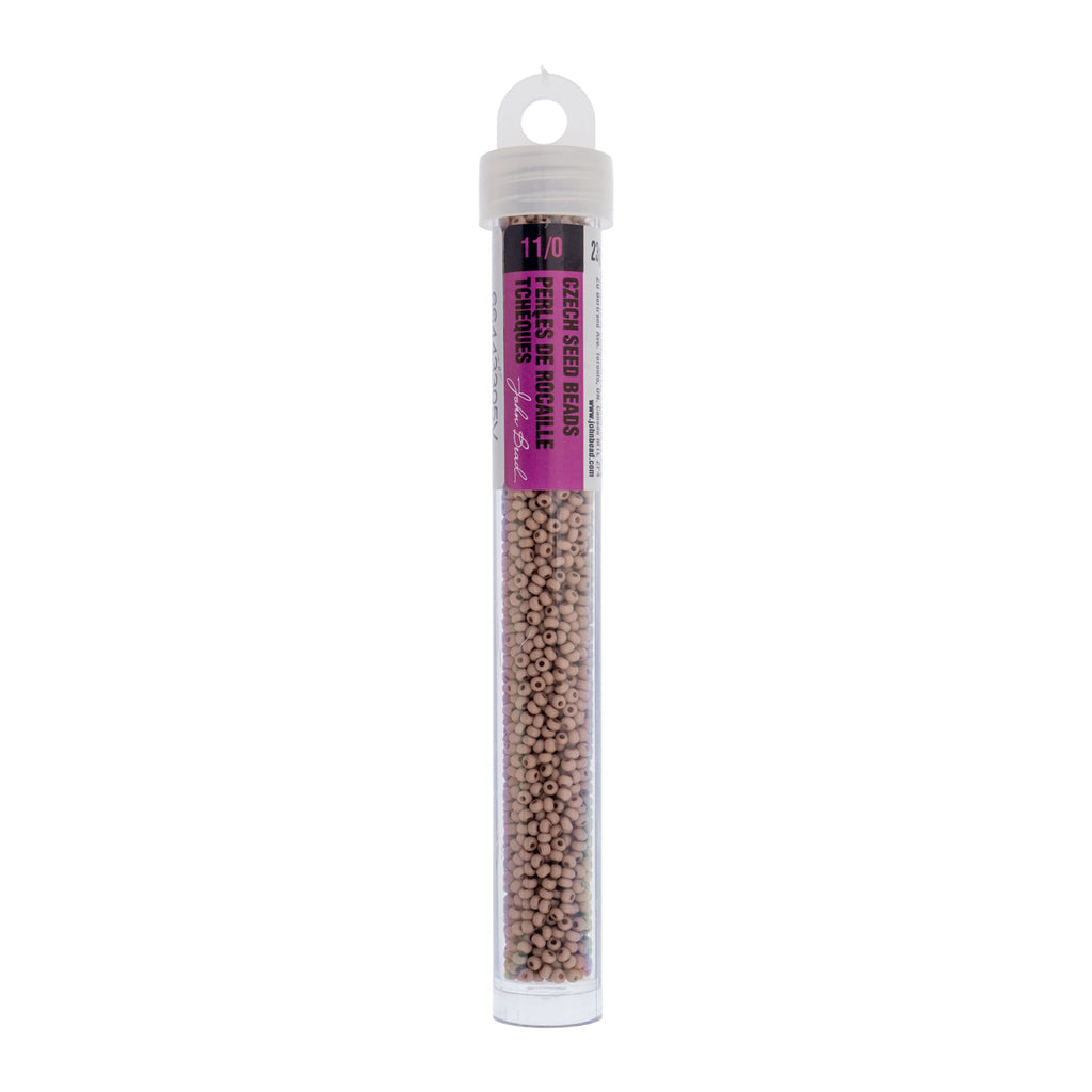 Czech Seed Bead 11/0 Vial Opaque Terra Vista Mocha apx. 23g