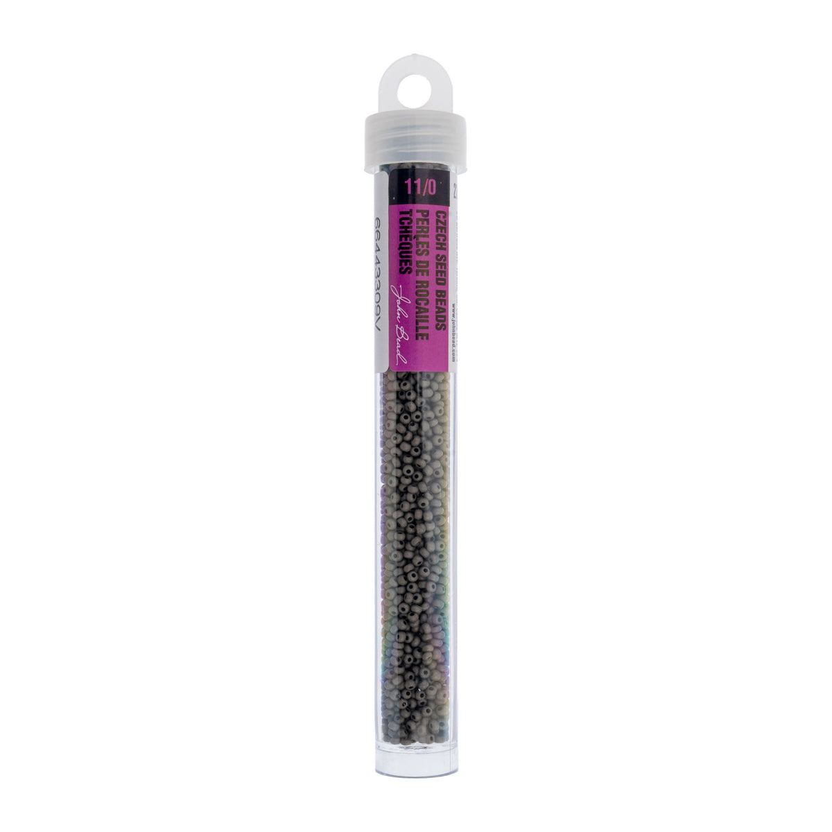 Czech Seed Bead 11/0 Vial Opaque Terra Vista Stone Grey apx. 23g