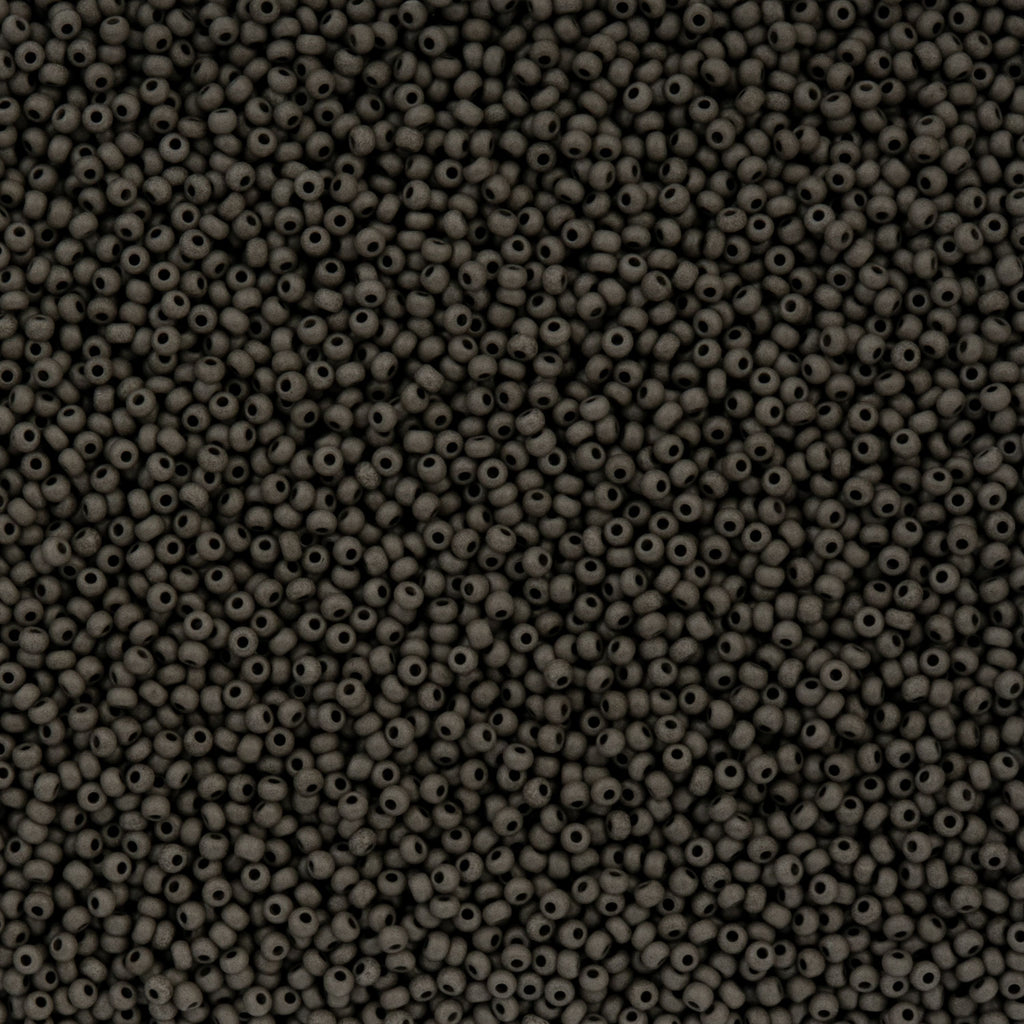 Czech Seed Bead 11/0 Vial Opaque Terra Vista Stone Grey apx. 23g