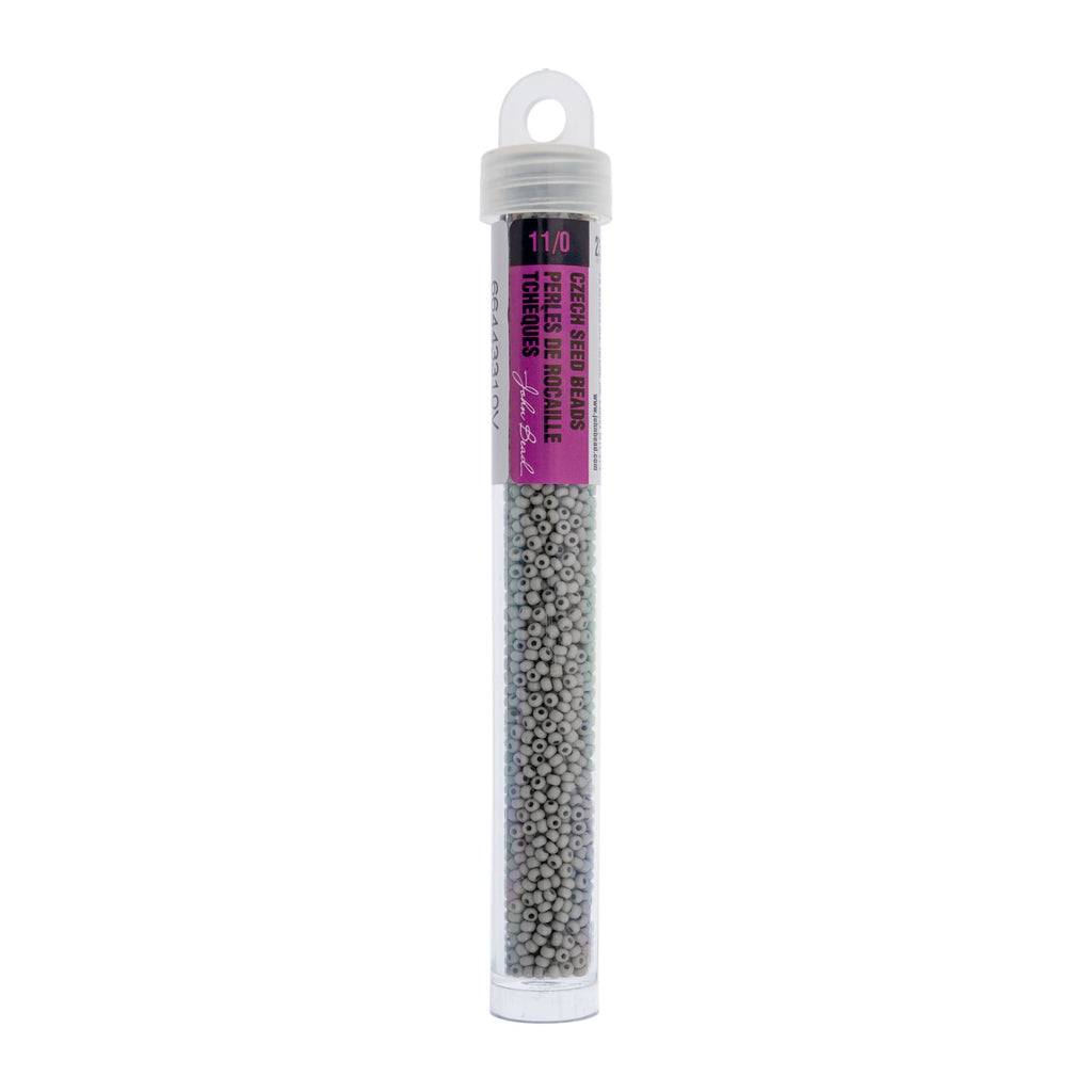 Czech Seed Bead 11/0 Vial Opaque Terra Vista Moonstone apx. 23g