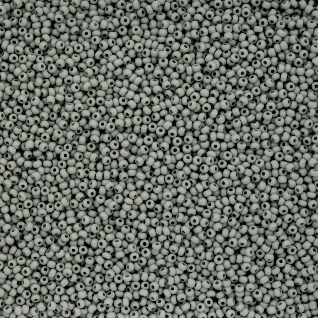 Czech Seed Bead 11/0 Vial Opaque Terra Vista Whispering Grey apx. 23g