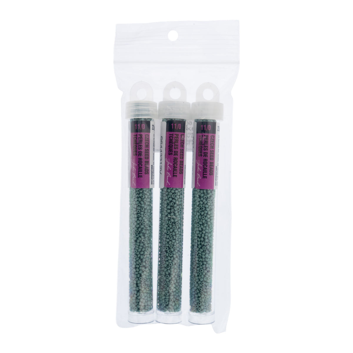 Czech Seed Bead 11/0 Vial Opaque Terra Vista Soft Thyme apx. 23g