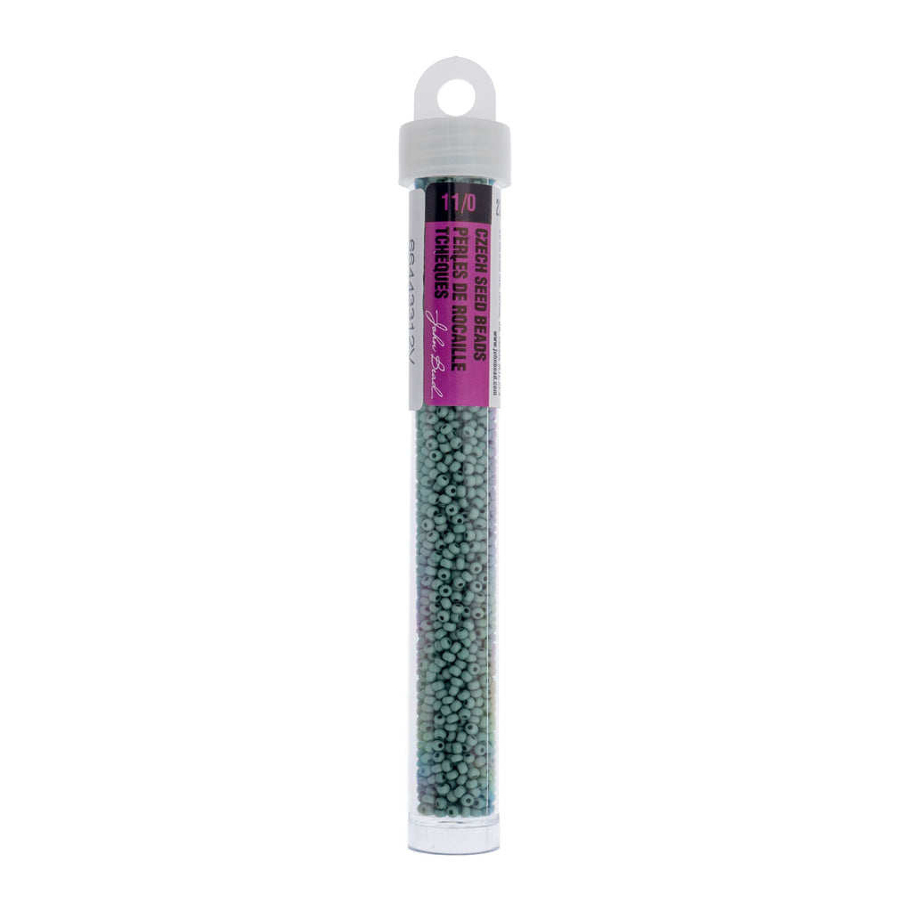Czech Seed Bead 11/0 Vial Opaque Terra Vista Soft Thyme apx. 23g