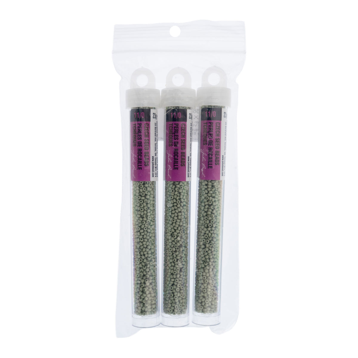 Czech Seed Bead 11/0 Vial Opaque Terra Vista Pale Eucalyptus apx. 23g