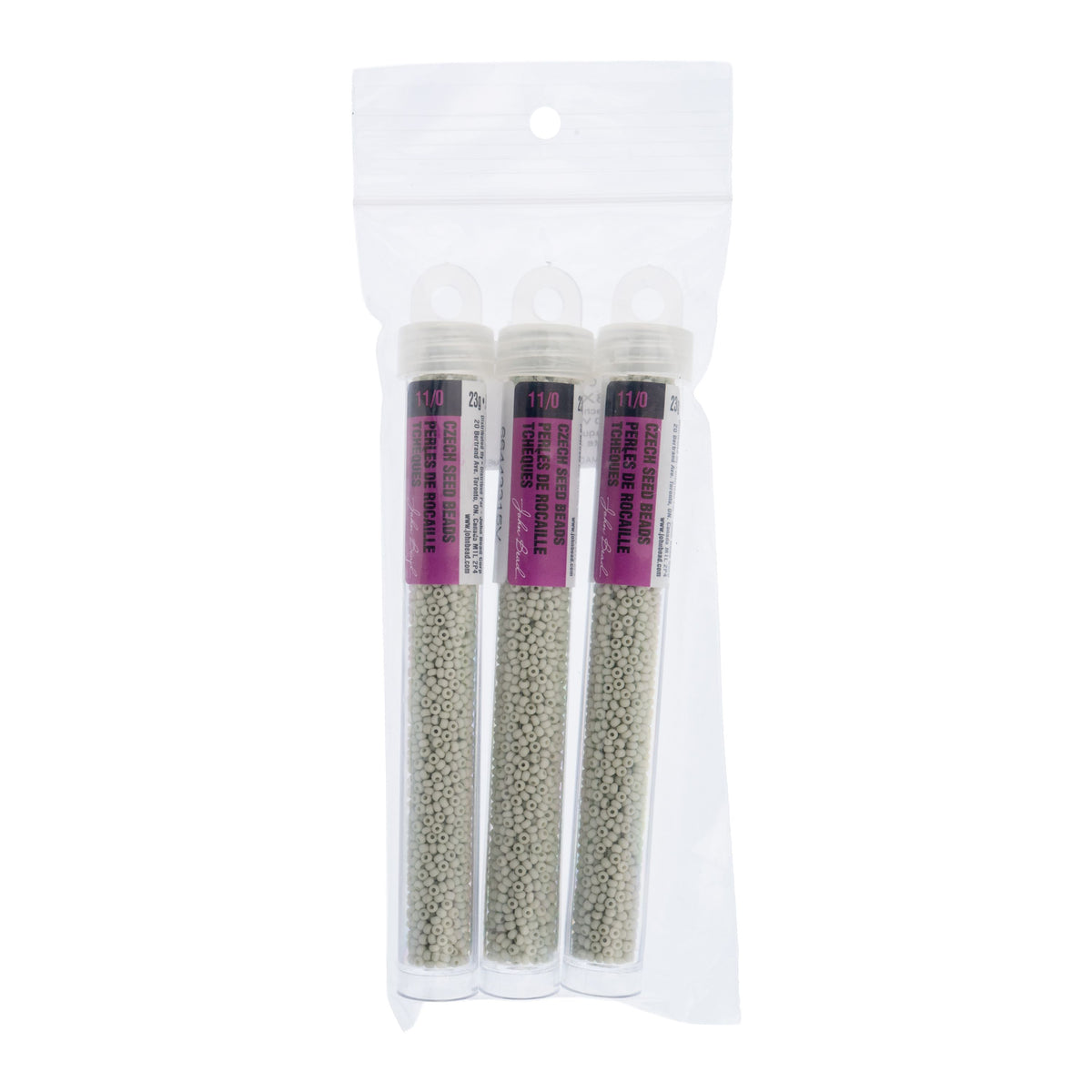 Czech Seed Bead 11/0 Vial Opaque Terra Vista White Sage apx. 23g