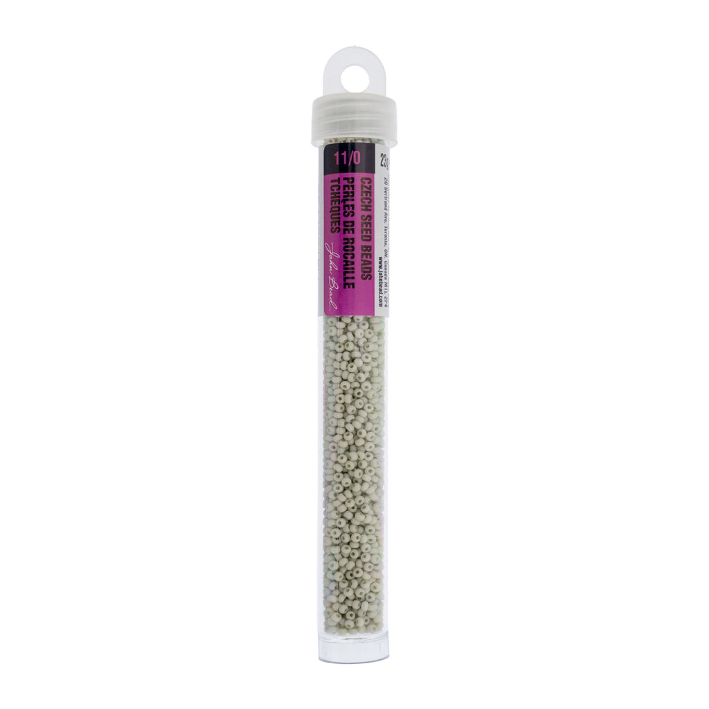 Czech Seed Bead 11/0 Vial Opaque Terra Vista White Sage apx. 23g