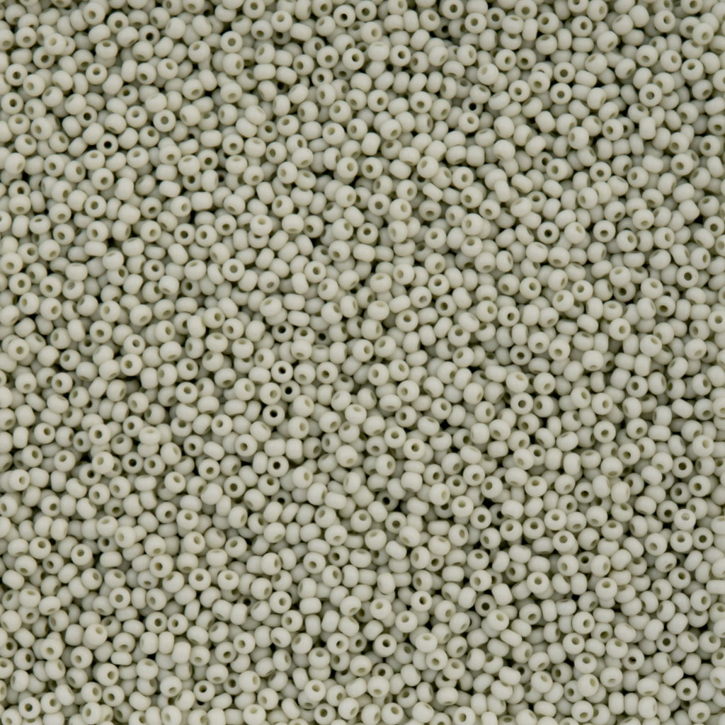 Czech Seed Bead 11/0 Vial Opaque Terra Vista White Sage apx. 23g