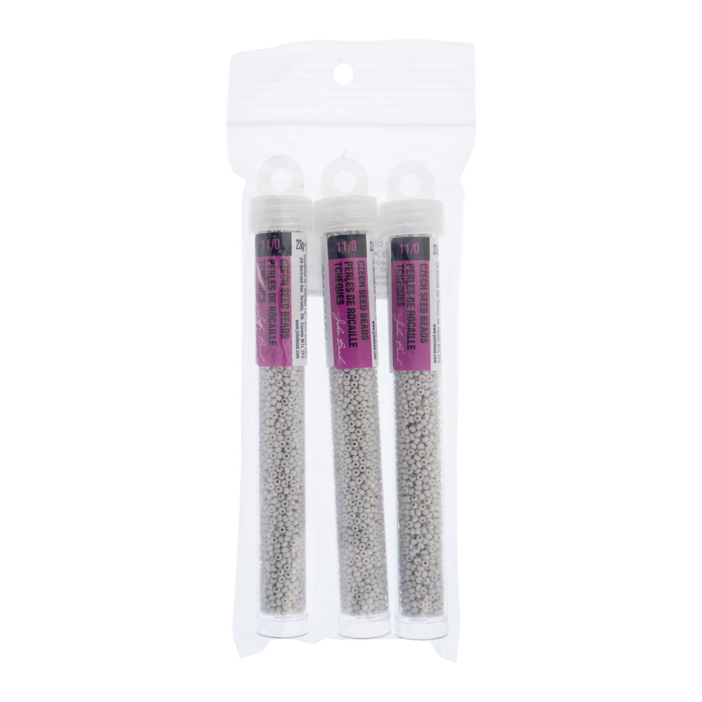 Czech Seed Bead 11/0 Vial Opaque Terra Vista Stone Dust apx. 23g