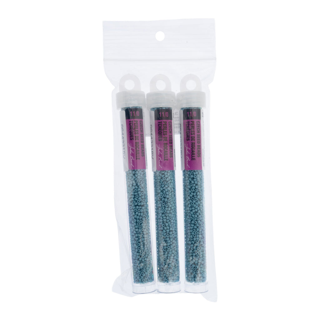 Czech Seed Bead 11/0 Vial Opaque Terra Vista Ocean Mist apx. 23g