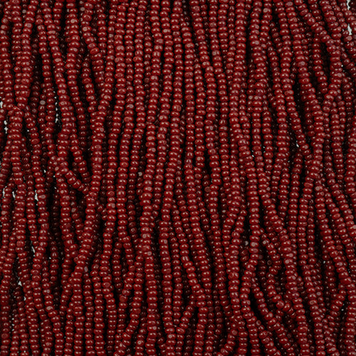 Czech Seed Bead 13/0 Cut Opaque Medium Brown Hank