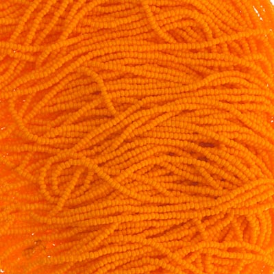 Czech Seed Bead 13/0 Cut Opaque Light Orange Hank