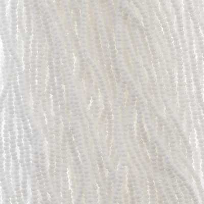 Czech Seed Bead 13/0 Cut Opaque White Strung Hank