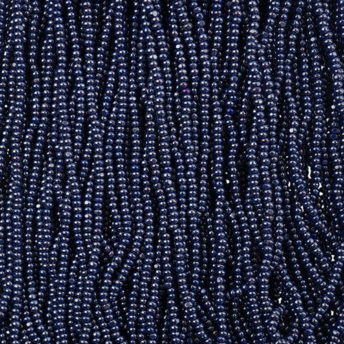 Czech Seed Bead 13/0 Cut Dark Royal Blue Luster Hank