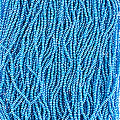 Czech Seed Bead 13/0 Cut Opaque Light Blue AB Hank
