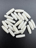 Ivory Buffalo Bone Pipe, Thin,  0.5–2.5inch Carved Bone Pieces for Jewelry & Crafts