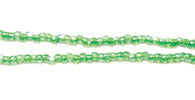 Czech Seed Bead 3Cut 10/0 Light Green Luster Strung Hank