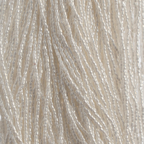 Czech Seed Bead 3Cut 10/0 Opaque White Luster Strung Hank