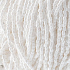 Czech Seed Beads3Cut 9/0 Opaque White Luster Strung Hank