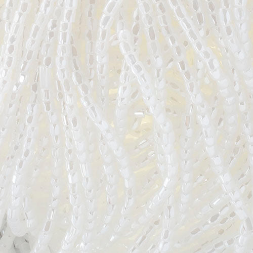 Czech Seed Beads3Cut 9/0 Opaque Pearl White Strung  Hank