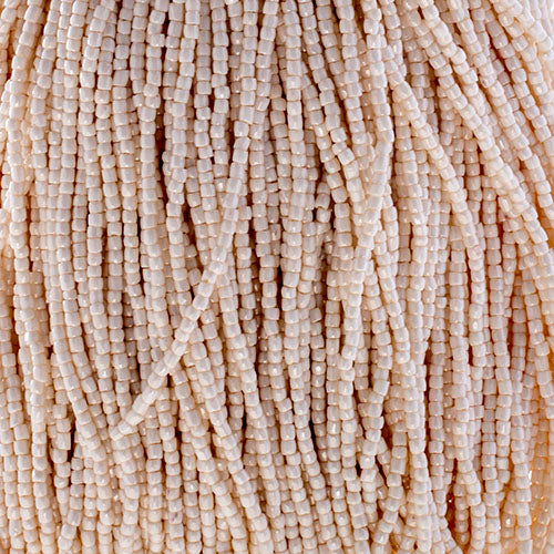 Czech Seed Beads3Cut 9/0 Opaque White Eggshell Strung Hank